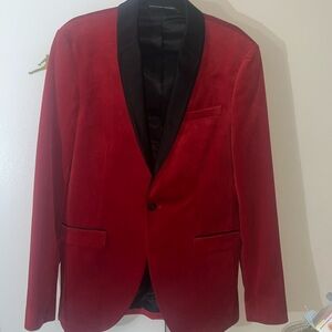Men blazer color RED wear 1 time